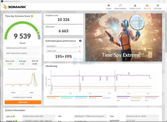 ASRock B650E Steel Legend WiFi - Test Result - 3DMARK - Time Spy Extreme