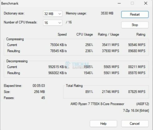 ASRock B650E Steel Legend WiFi - Test Result - CPU Benchmarks - 7-Zip