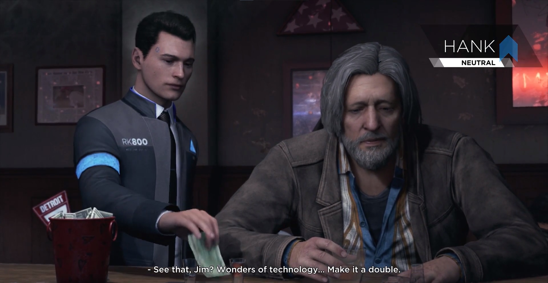 Hank Drinking In Detroit Become Human