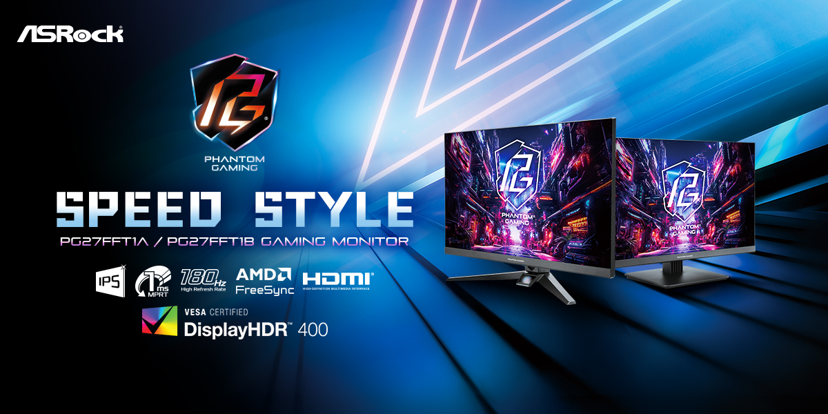 ASRock Debuts Two New Blazing Fast 1080p 180Hz Monitors