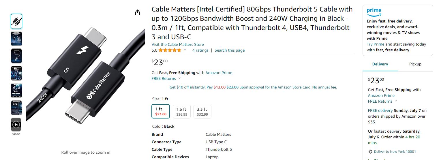 Thunderbolt Cable That Does Everything Your Gadgets Never Dreamed Of
