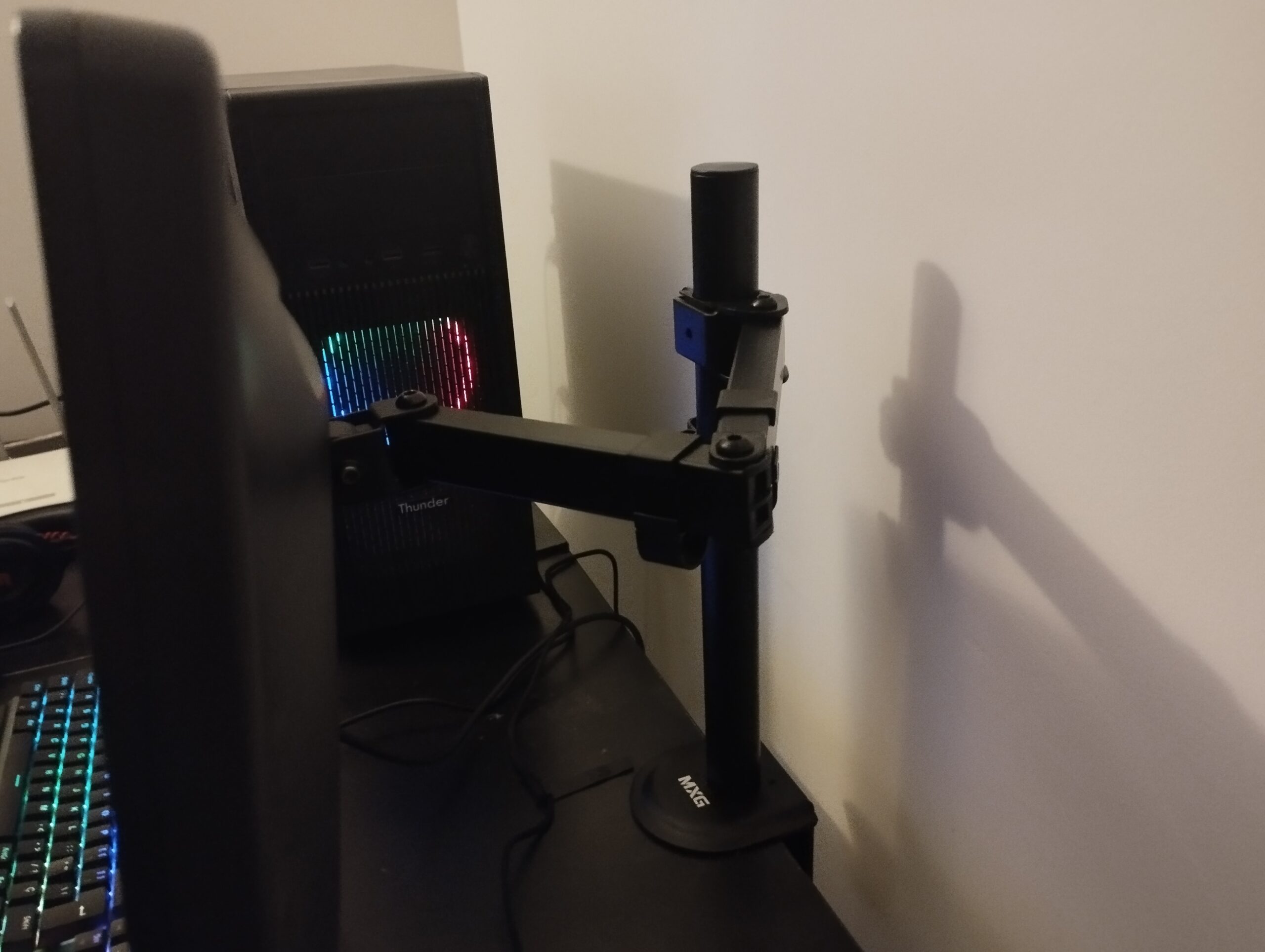 Assembled Monitor Arm In Action