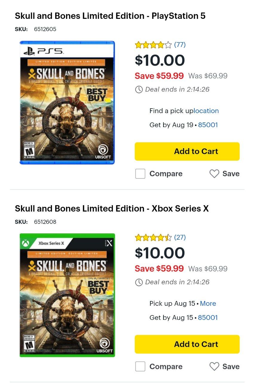 Skull and Bones Sale