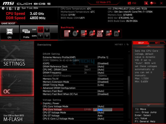 Enabling XMP from Z790 PZ BIOS (Image credit: Tech4Gamers)