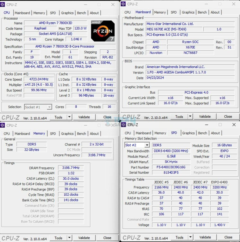 G. Skill Trident Z5 Neo RGB CPU-Z