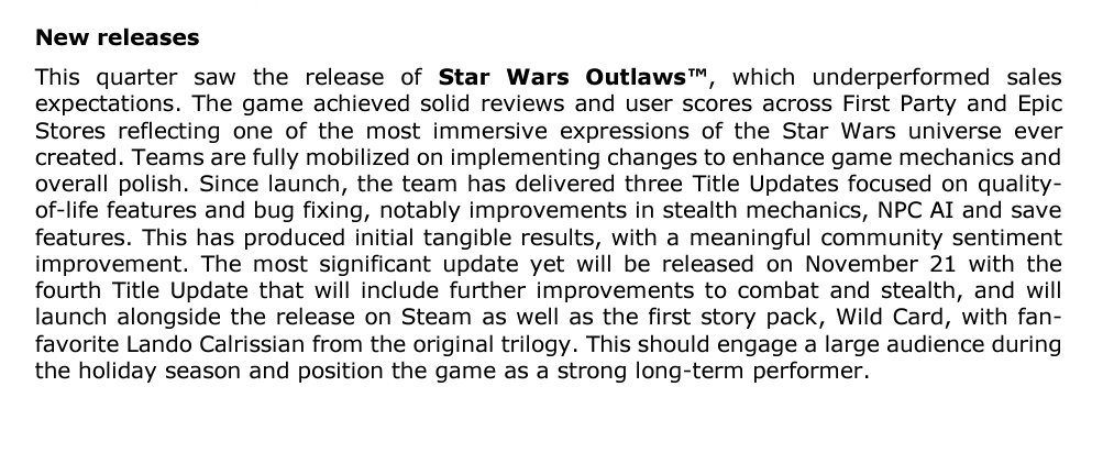 Star Wars Outlaws Ubisoft