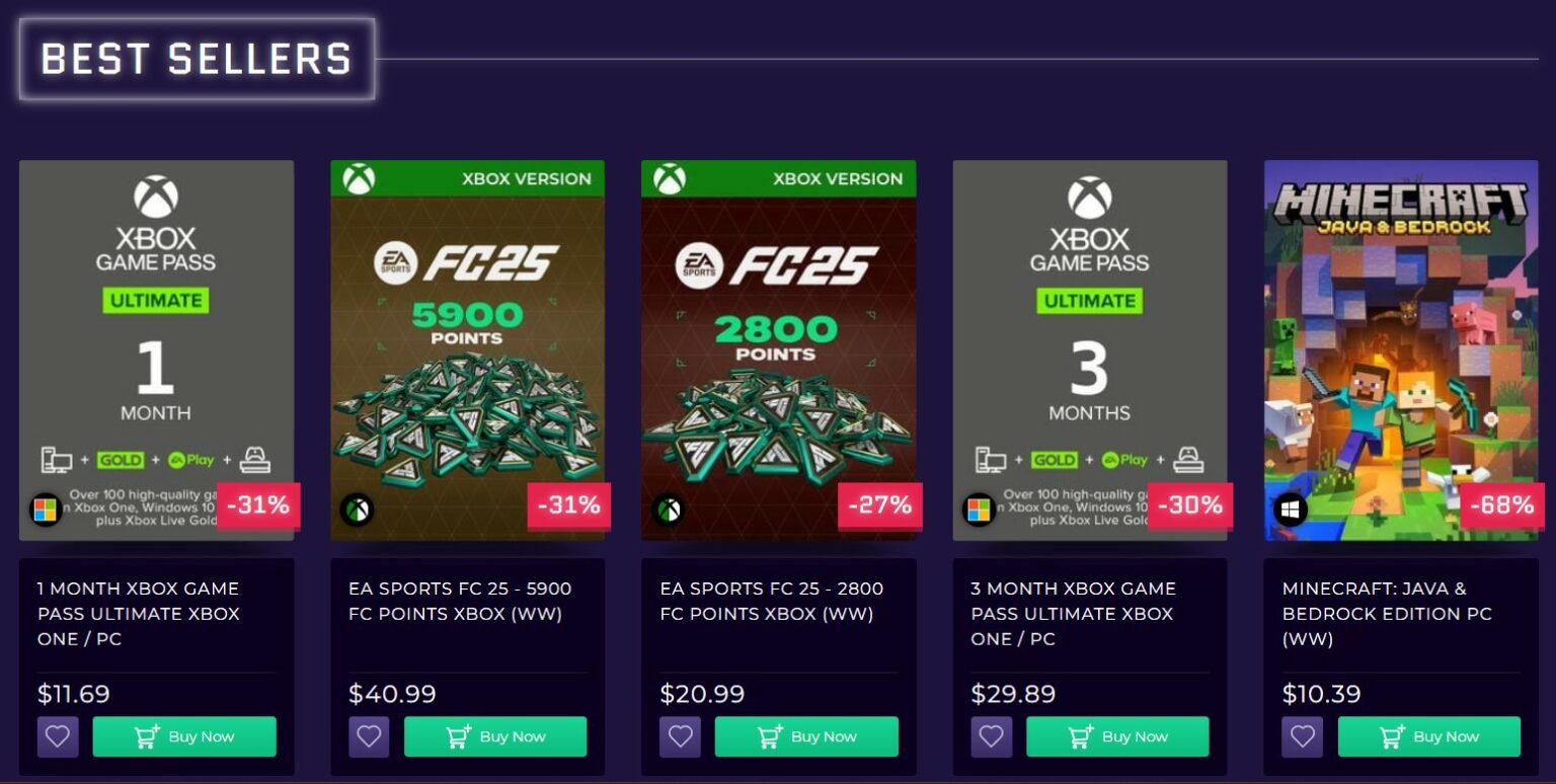 Xbox Game Pass Ultimate BestSeller on CD Keys Amid Black Ops 6