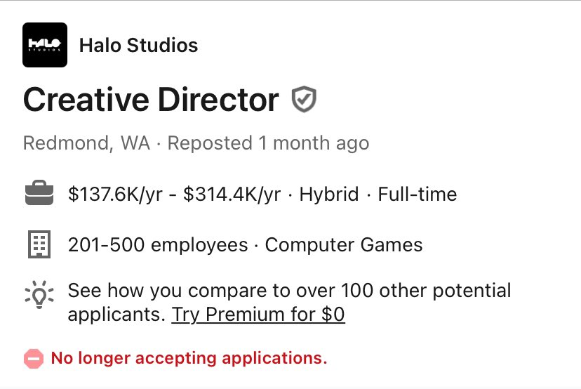 Creative Director at Halo Studios Job Listing