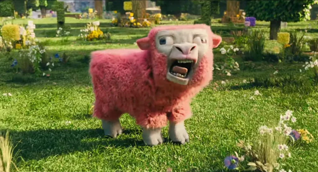 minecraft movie pink sheep