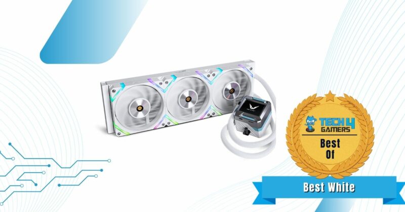 Best White 360mm AIO Liquid Cooler - Valkyrie SYN360 ARGB LCD White