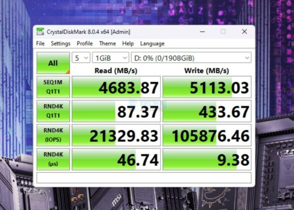 Orico O7000 NVMe SSD 2TB - CrystalDiskMark - Real World Performance Benchmark