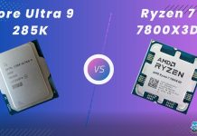 Core Ultra 9 285K vs Ryzen 7 7800X3D by Tech4Gamers