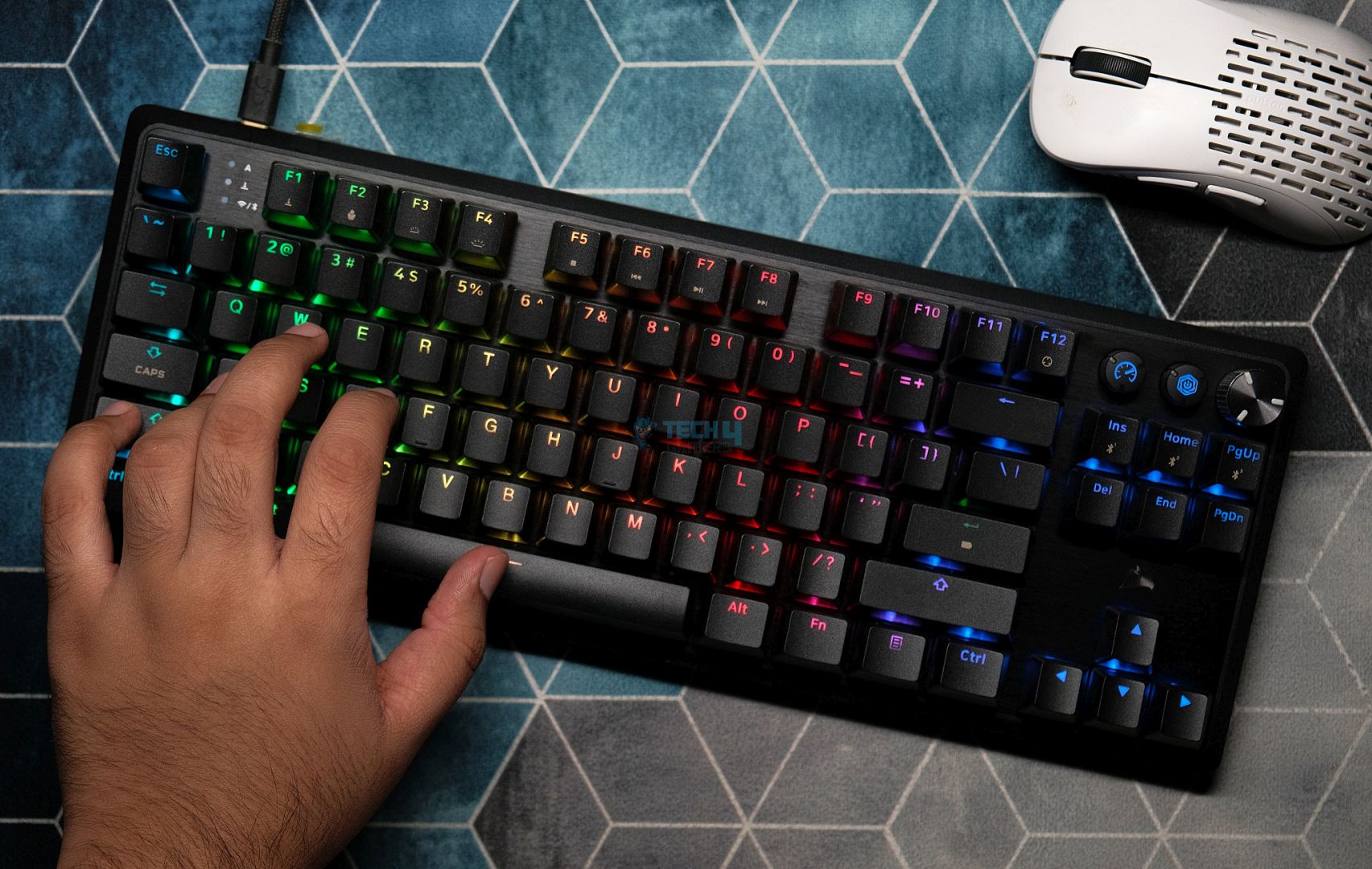 The Corsair K70 Core TKL Wireless in all its glory