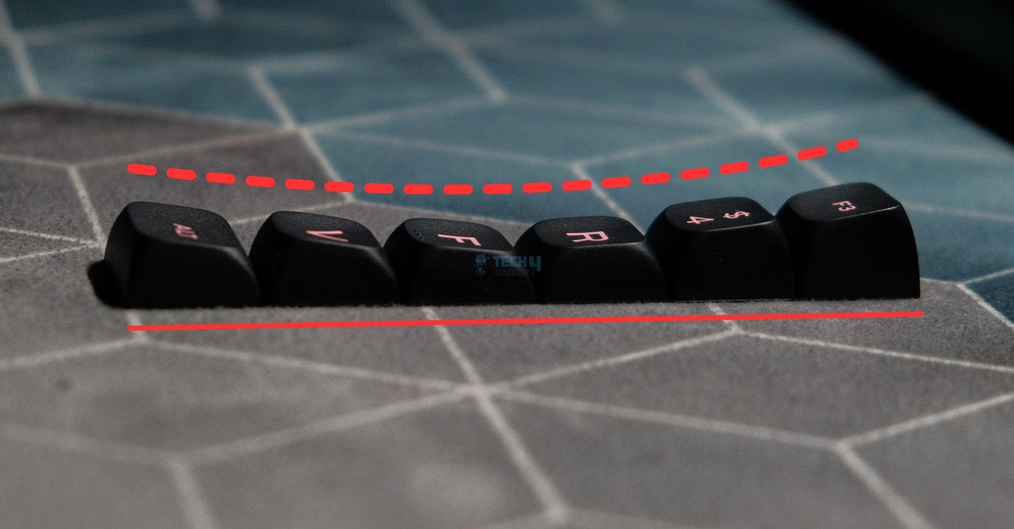 The curve of the MDA keycaps in the Epomaker Galaxy70