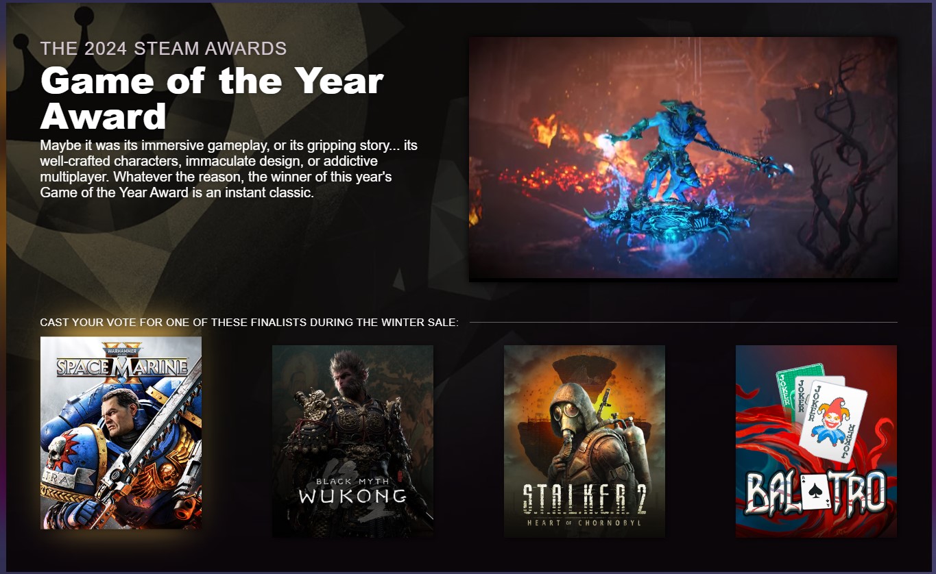 Steam Awards 2024 - GOTY Nominees