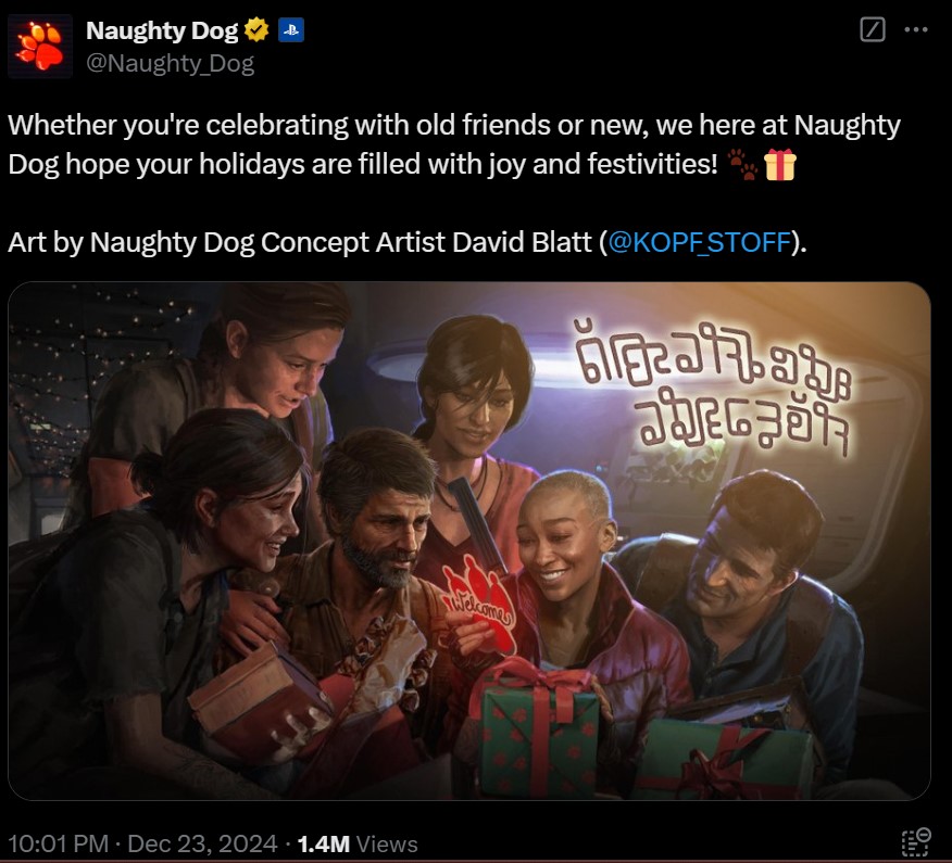 Naughty Dog's Recent Tweet