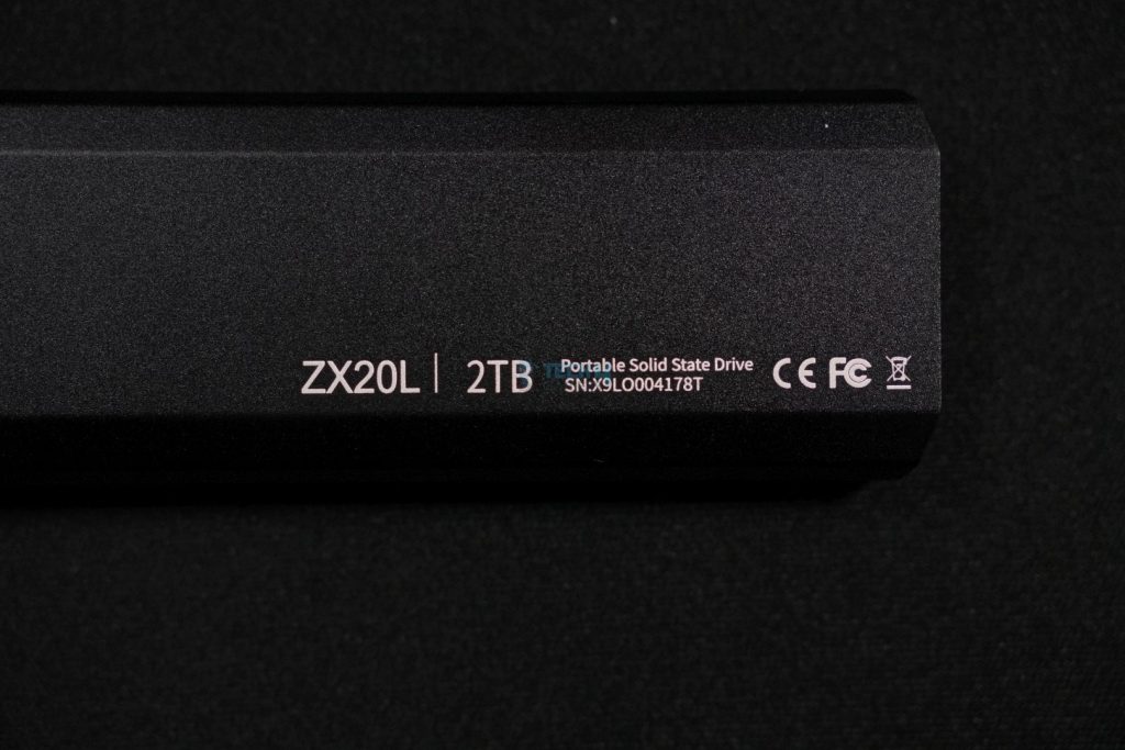 Netac ZX20L Portable SSD - Label