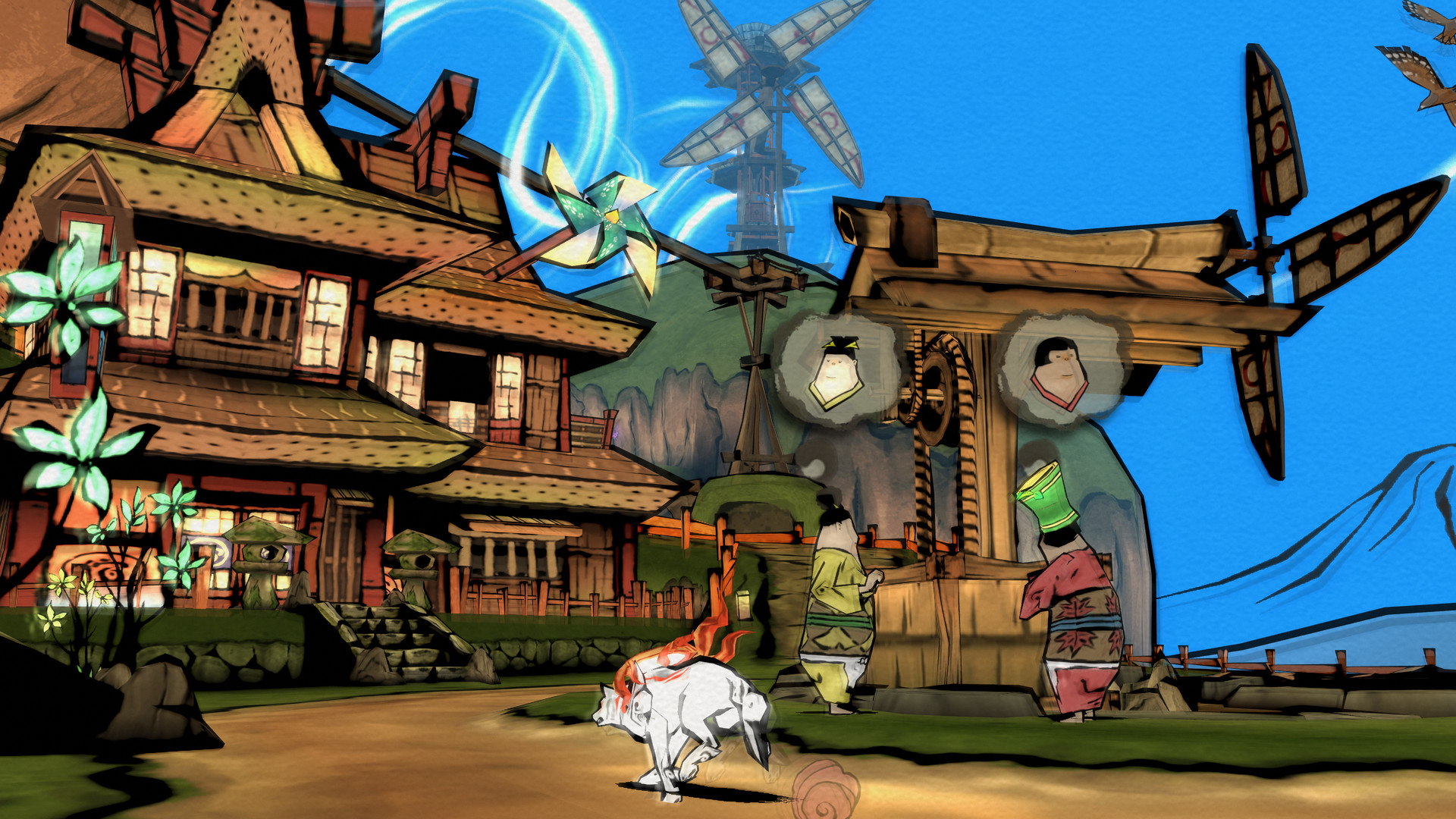 Okami HD is a blend of beautiful adventures and intricately-woven puzzle solving gameplay.