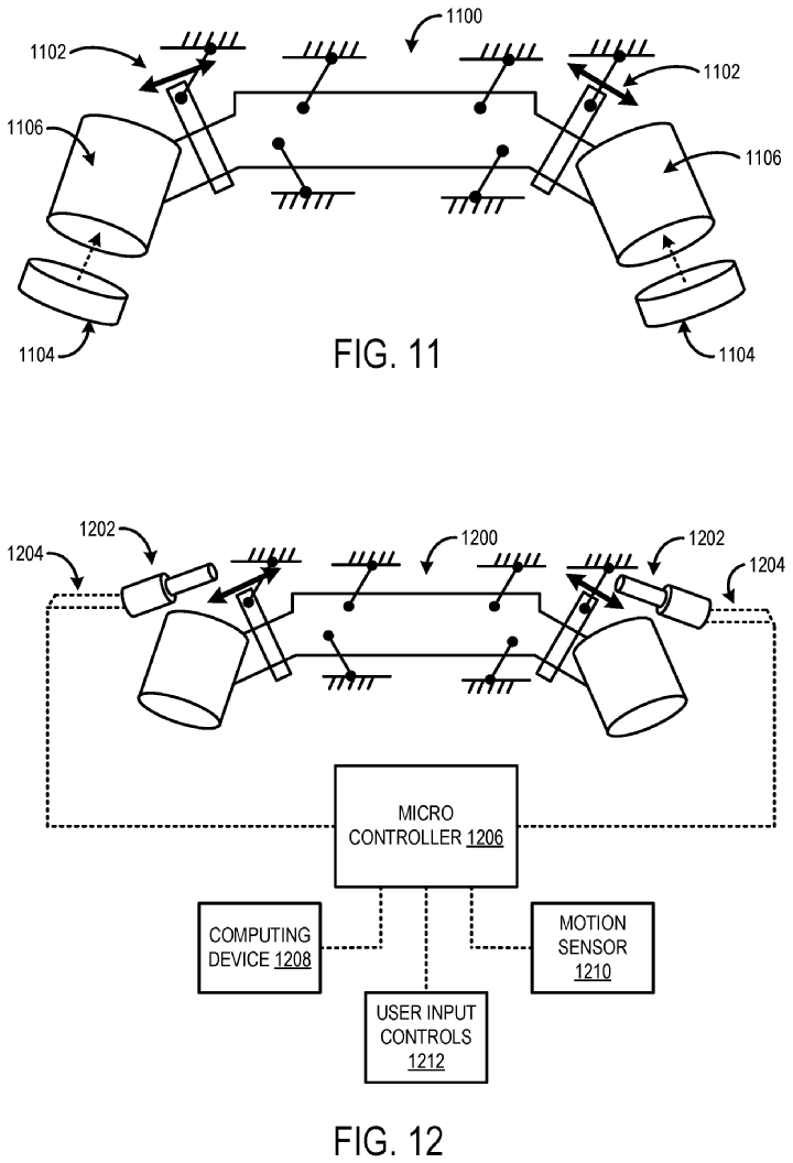 The images show mechanical and electromechanical tuners to tune haptic feedback in controllers.