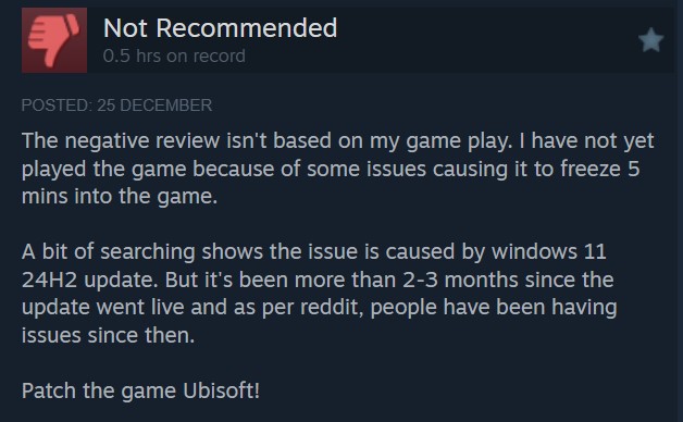 Ubisoft Not Addressing The Issue