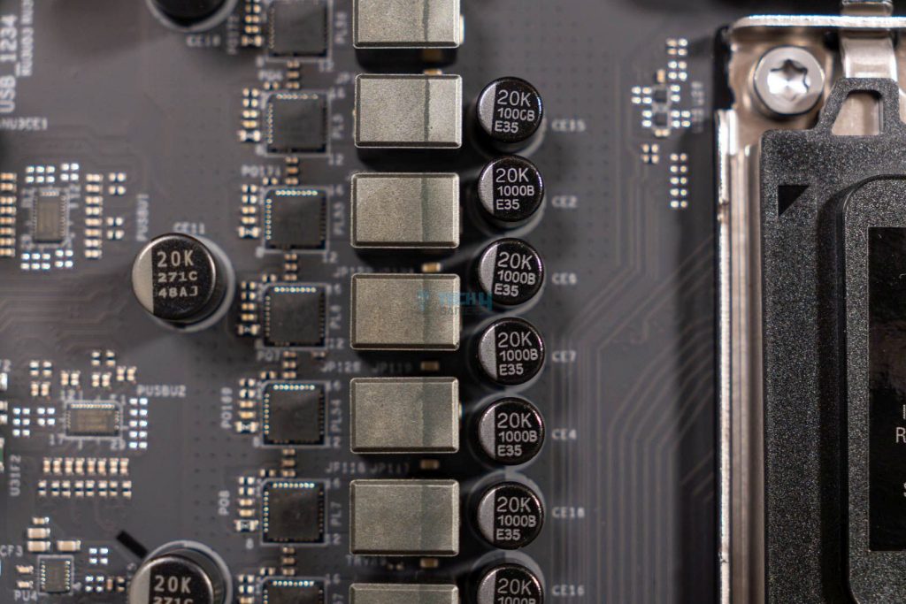 closer look at the VRMs and capacitors