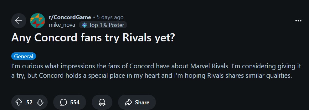 Concord vs Marvel Rivals