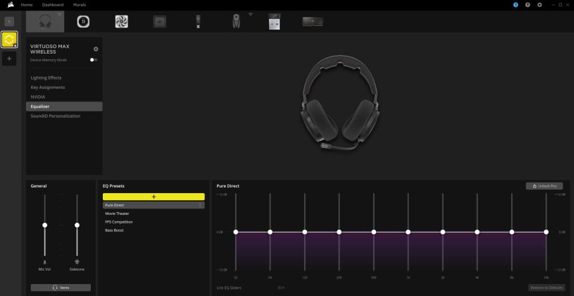 iCUE Equalizer Settings