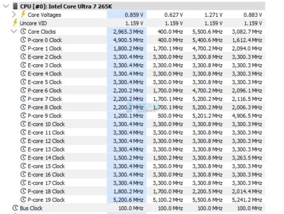 MSI MAG B860 Mortar WiFi - Clocks - 1T Load