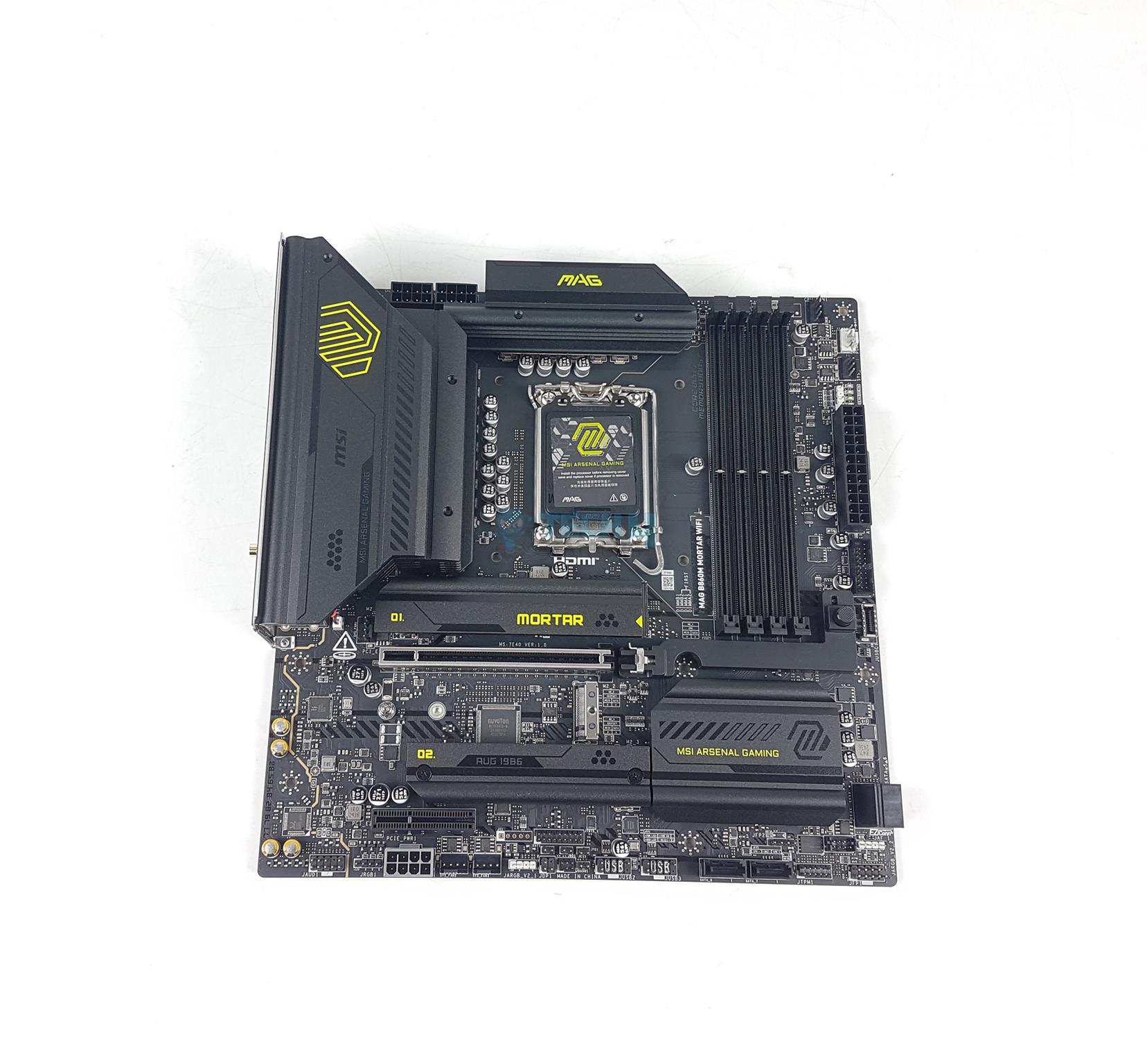 MSI MAG B860 Mortar WiFi — MSI MAG B860 Mortar WiFi Motherboard Front View