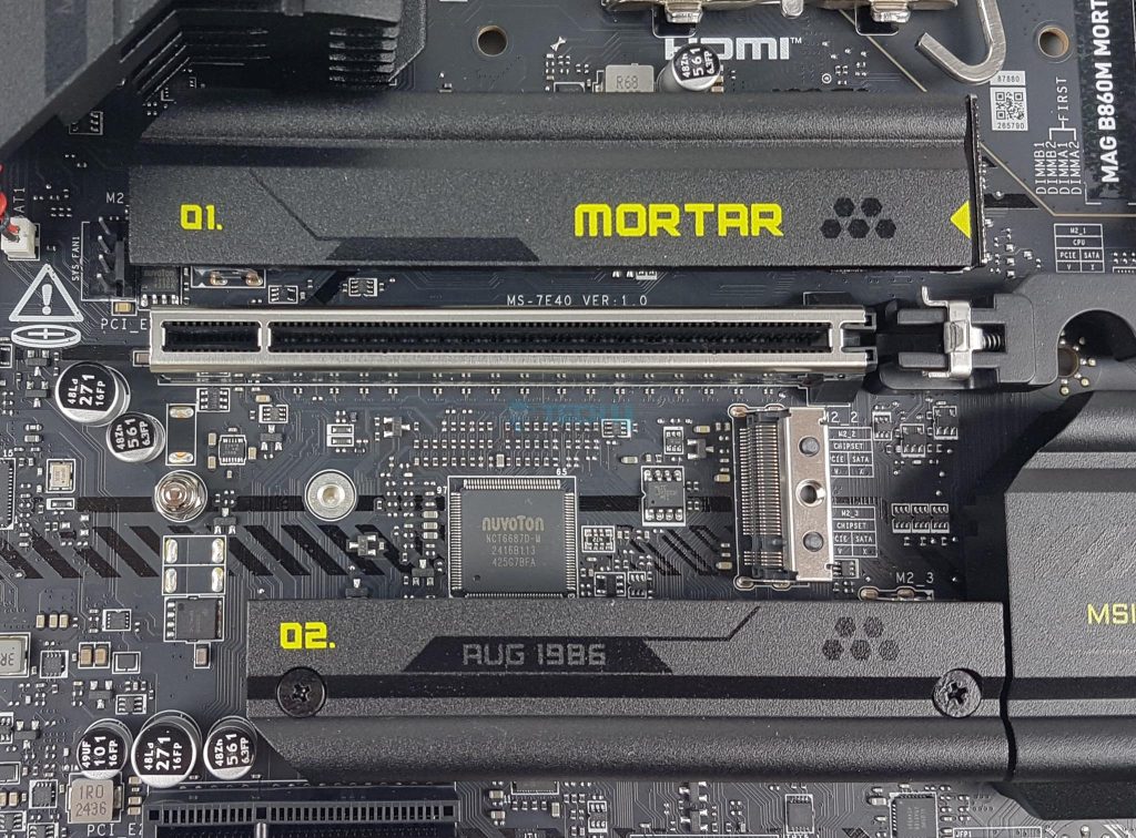 MSI MAG B860 Mortar WiFi — MSI MAG B860 Mortar WiFi Motherboard M.2 NVMe slots 1024x75