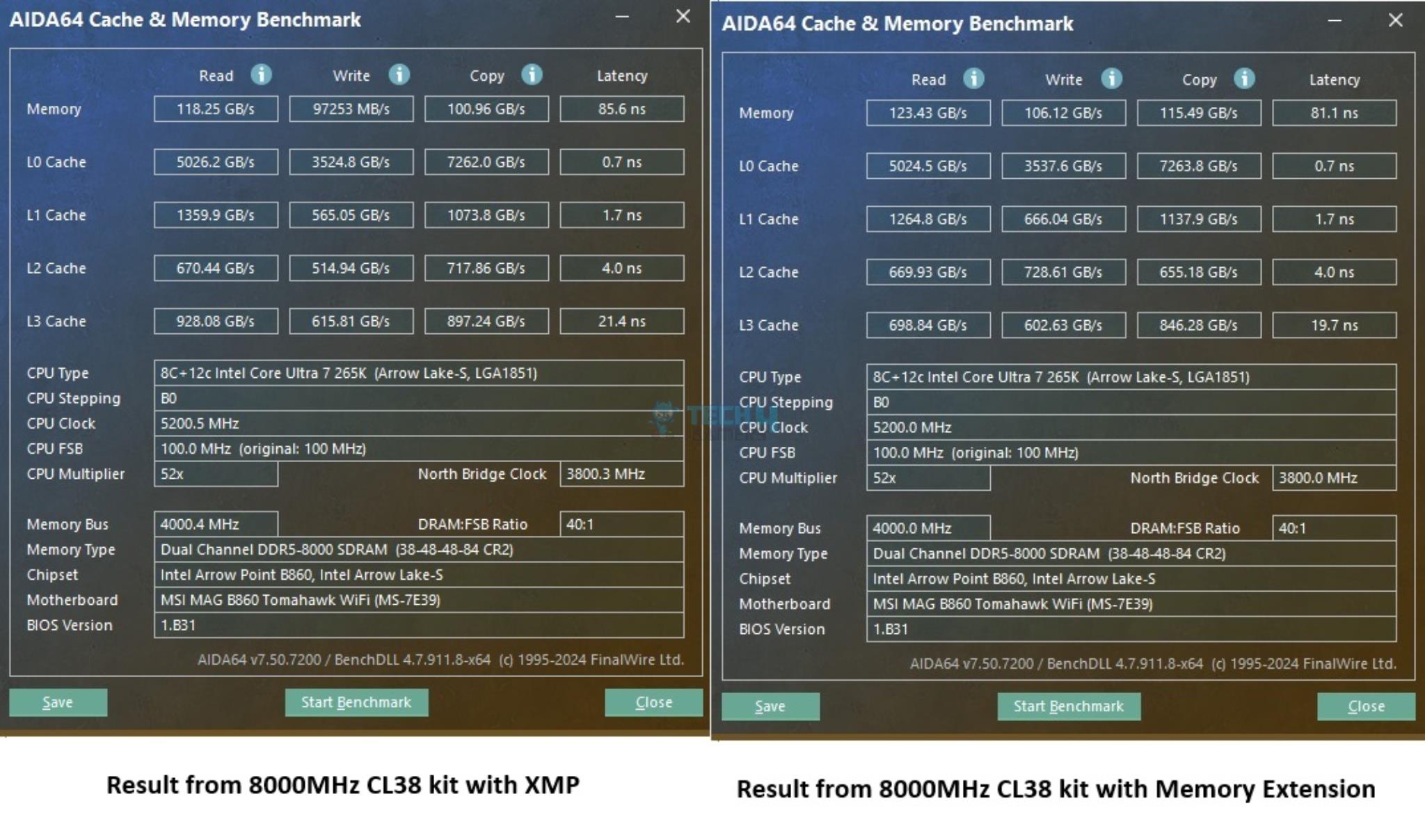 MSI MAG B860 Tomahawk WiFi — MSI MAG B860 Tomahawk WiFi AIDA64 CPU and Memory Benchmark Latest BIOS 8000MHz Kit