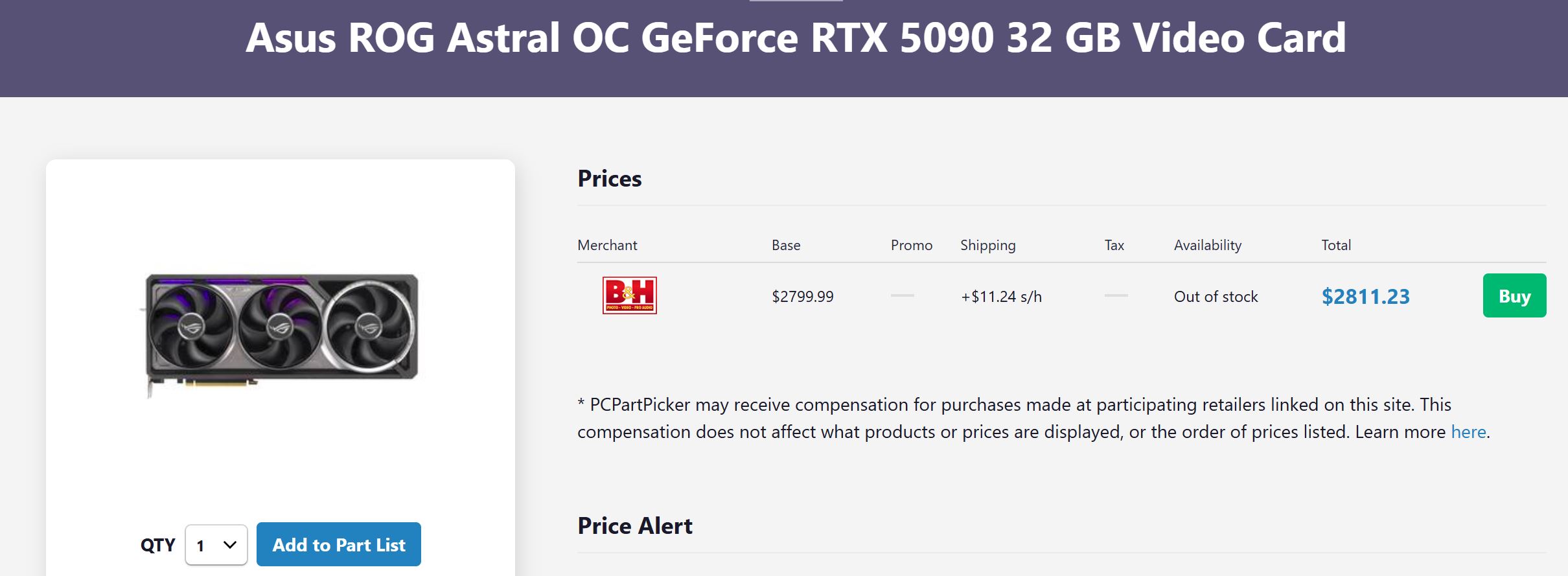 GeForce RTX 5090 AIB Price