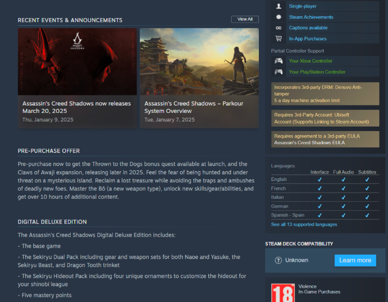 assassin's creed expansion claws of awaji steam page 