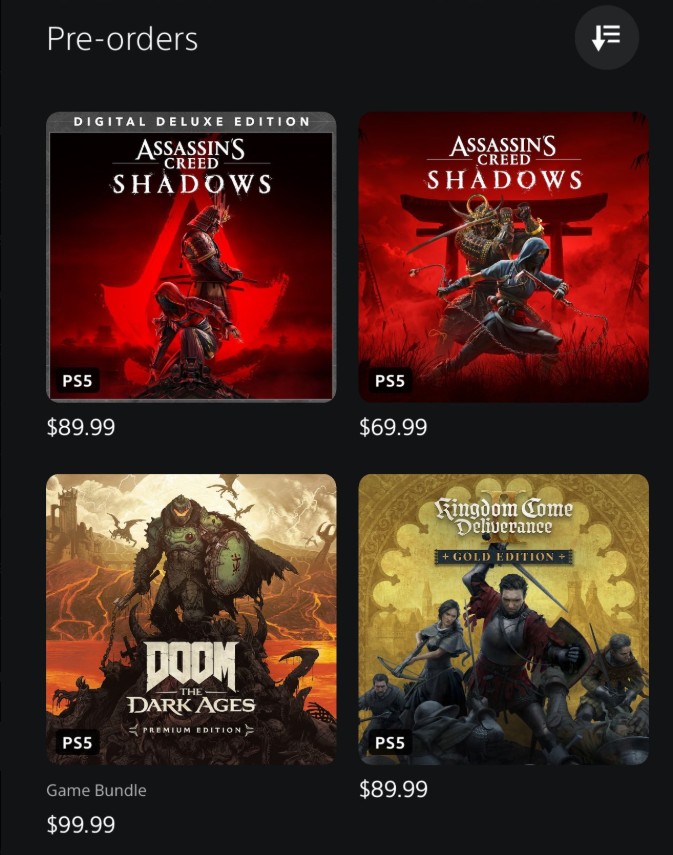 KCD2, AC Shadows Top-Sellers