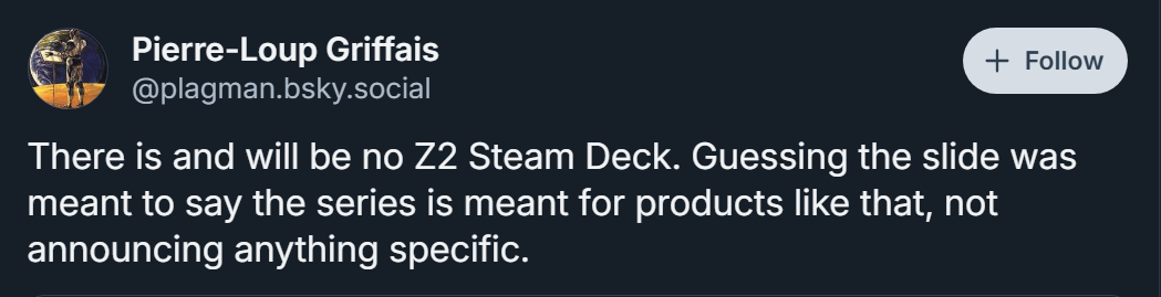 No AMD Z2 APU for Steam Deck