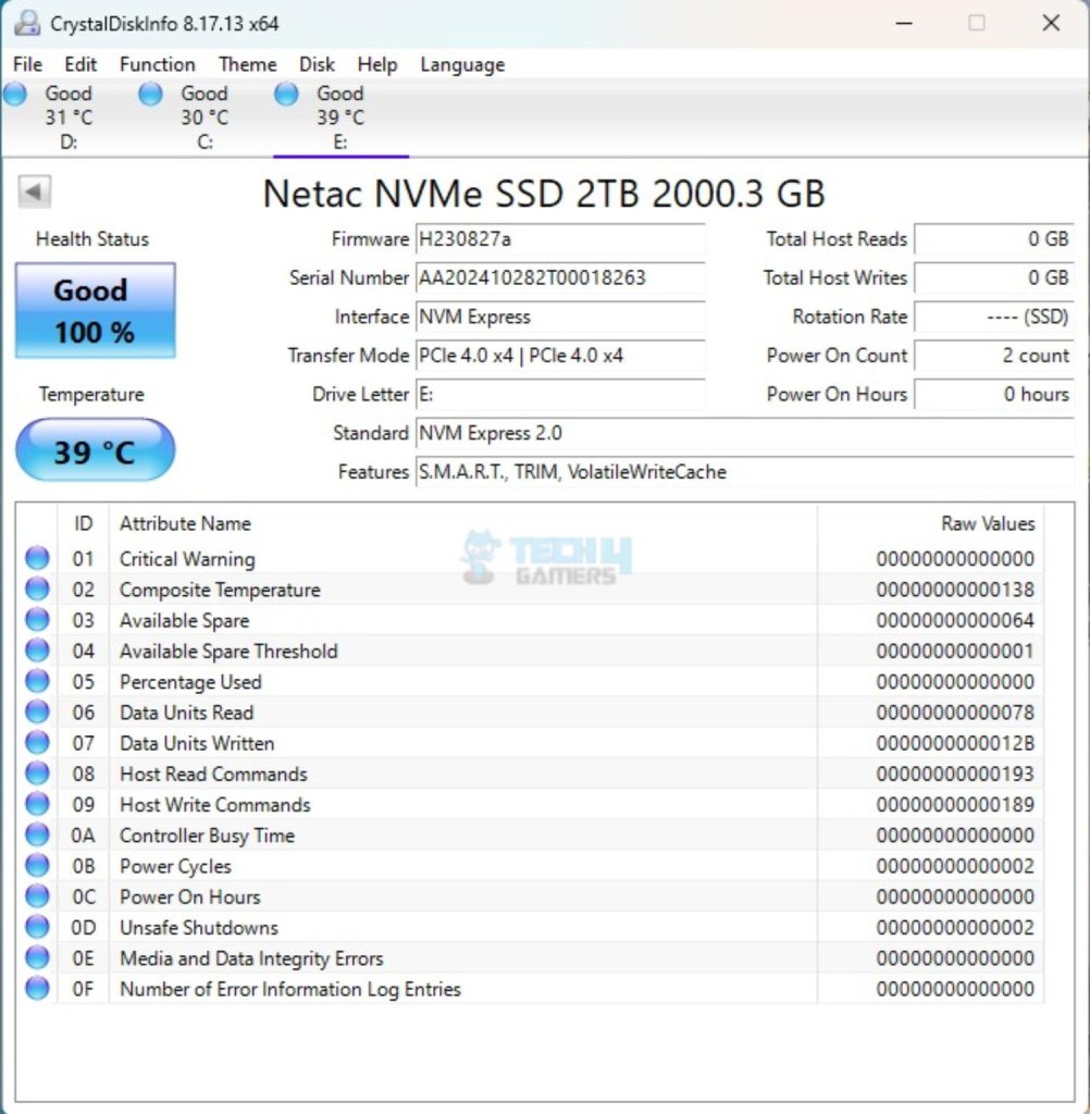 Netac NV7000-Q 2TB — CrystalDiskInfo 1002x102