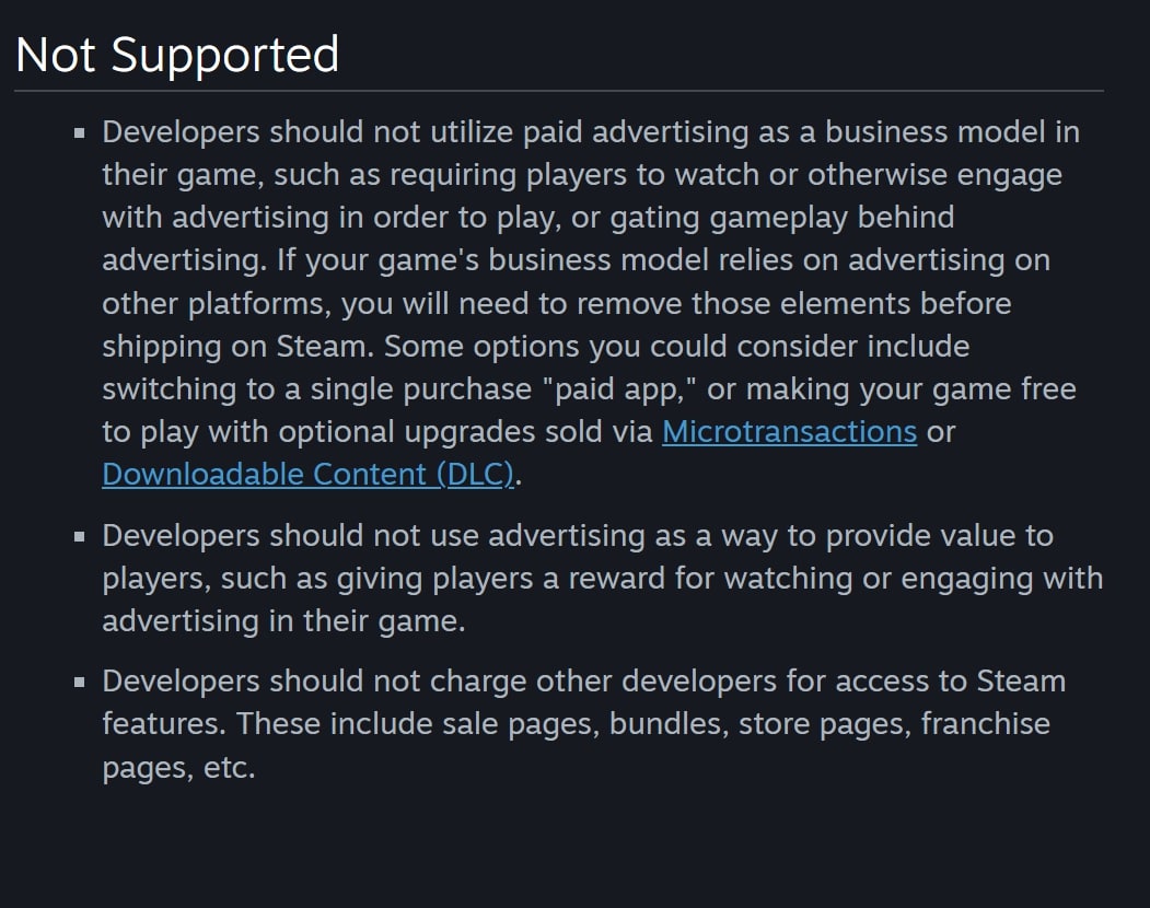 Steam Bans In-Game Ads