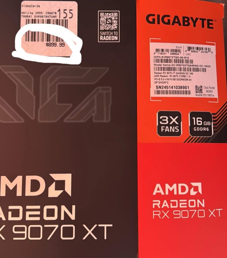 Amd Rx Sticker RX 9070 XT Stickers Indicate $899 MSRP, Suggesting Last Moment Changes ...
