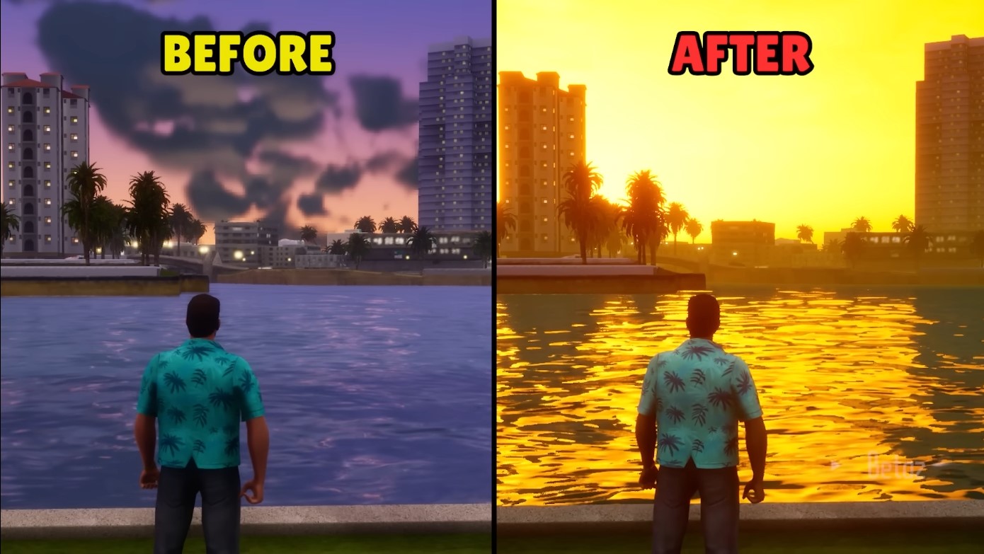 GTA Trilogy Vice City Before And After