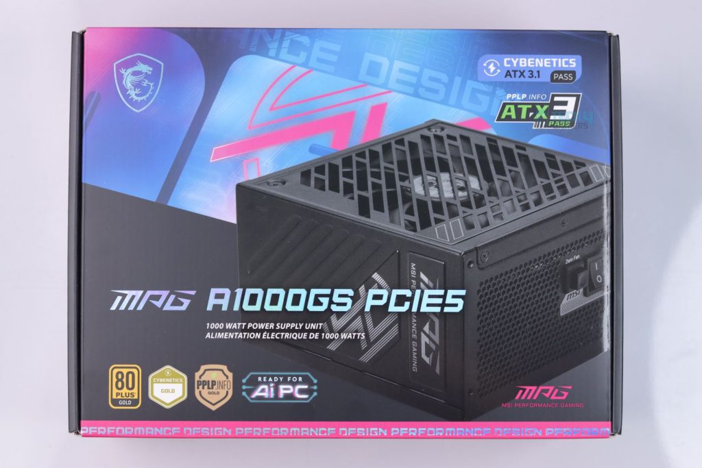 MSI MPG A1000GS Gold ATX 3.1 - Box Front