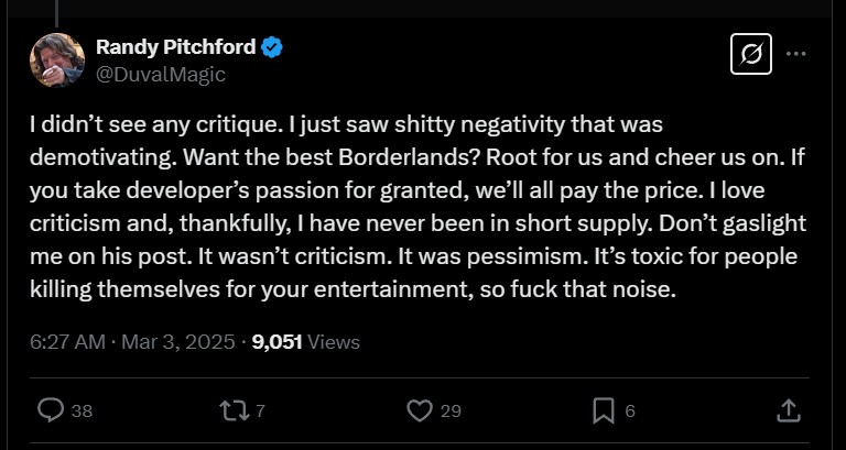 Gearbox CEO Randy Pitchford 