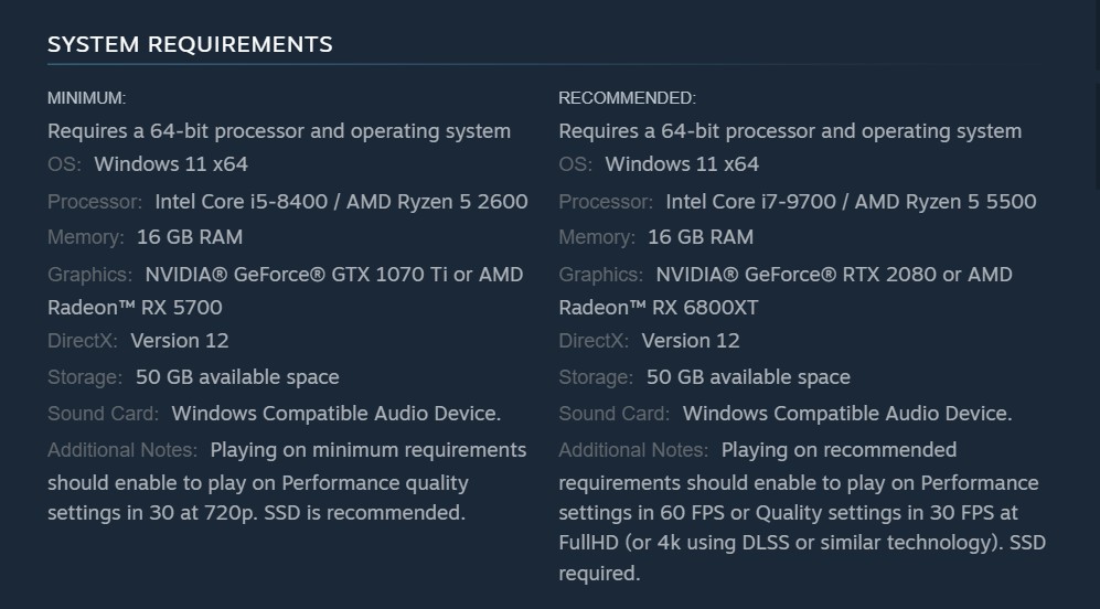 Silent Hill F PC requirements