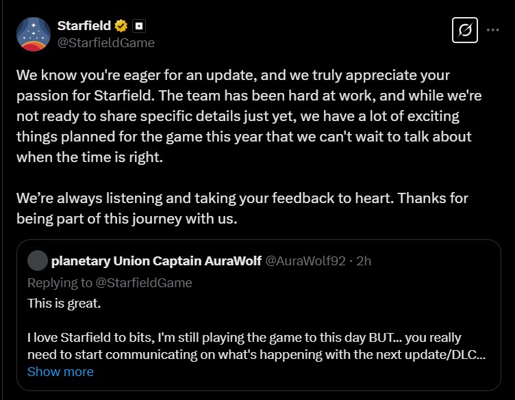 Starfield 2025 Update