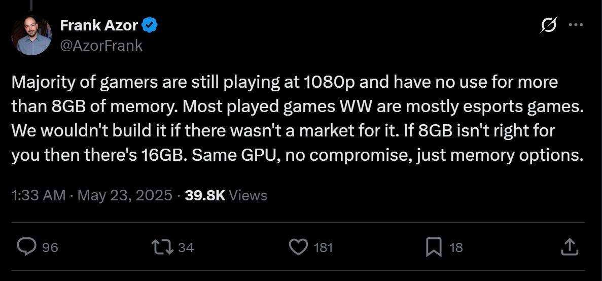AMD 8GB of VRAM