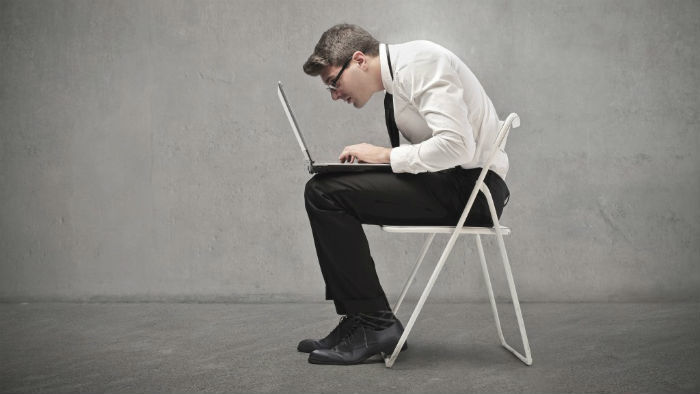 Hunch While Using Laptop