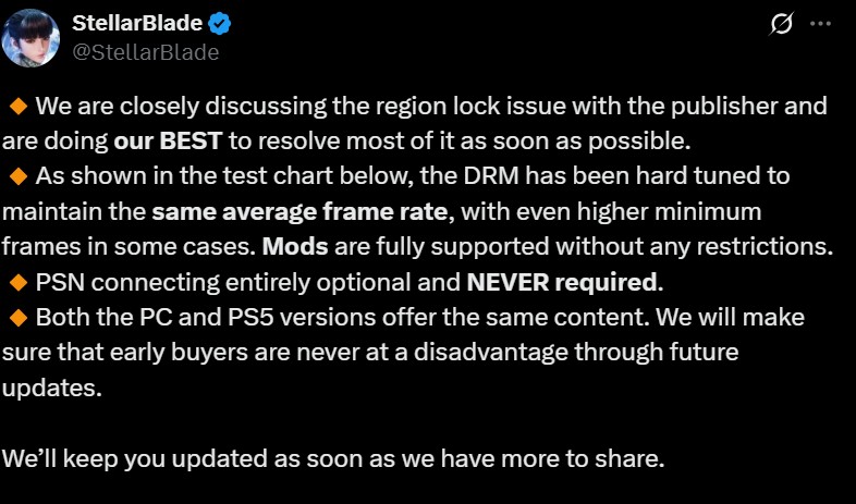 Stellar Blade Developer Is Addressing The Region Locked Issue
