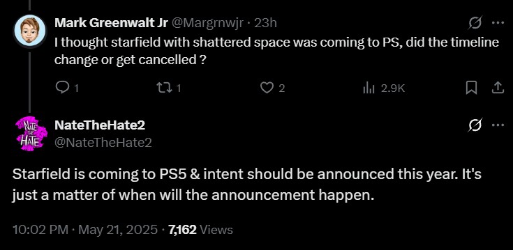 Starfield PS5 Announcement 