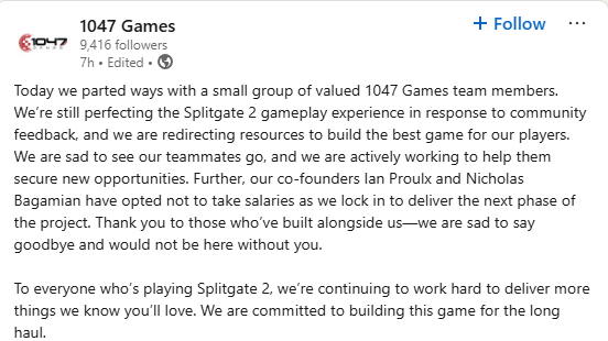 1047 games layoffs