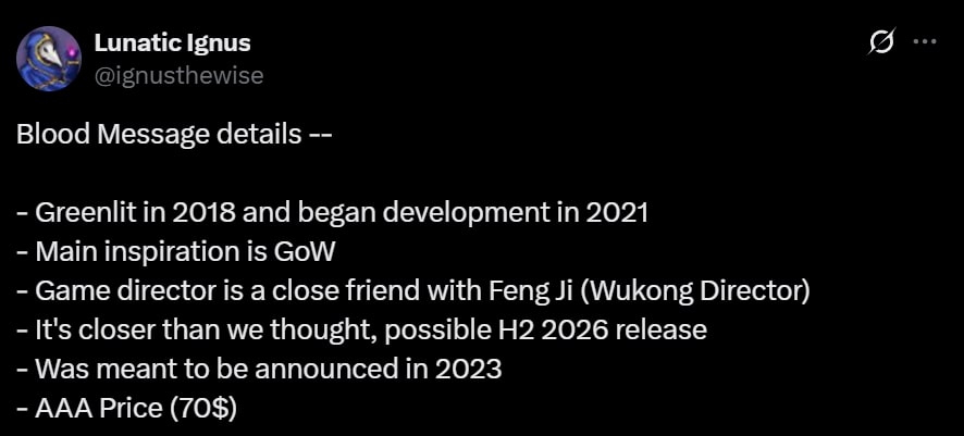 Blood Message Launching 2026