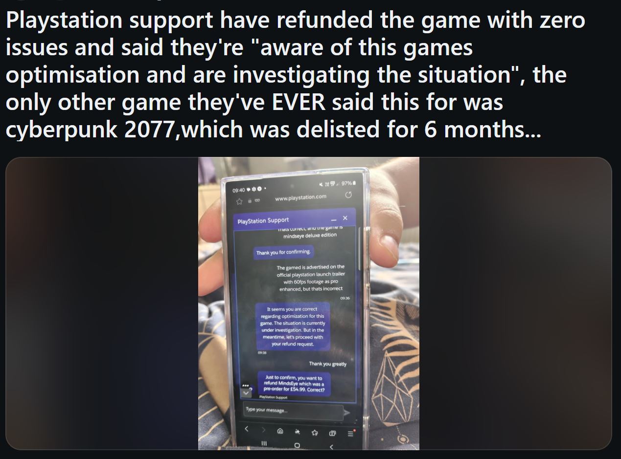 MindsEye Refund on PlayStation